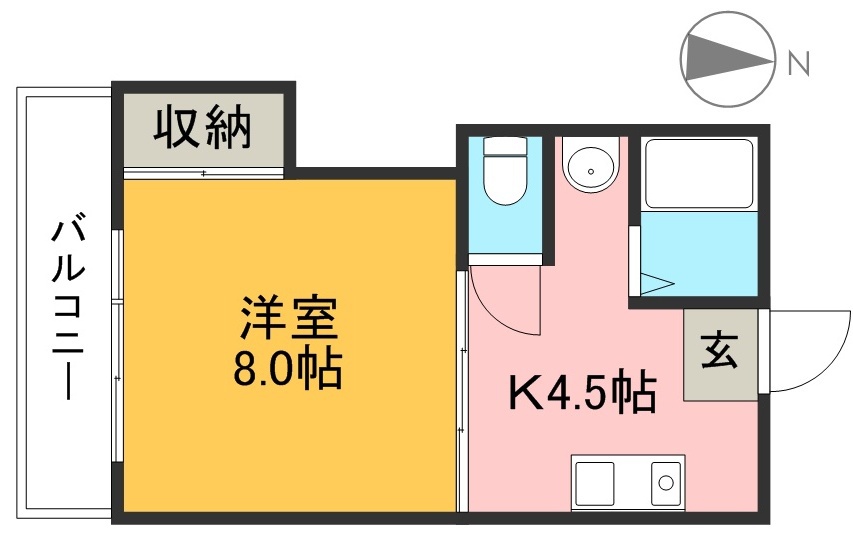 サンコーポⅠ（旭） 203号室 間取り