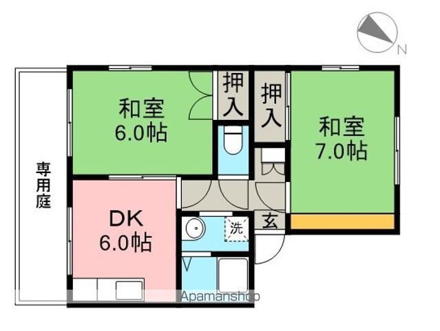 高橋コーポ　南棟 101号室 間取り