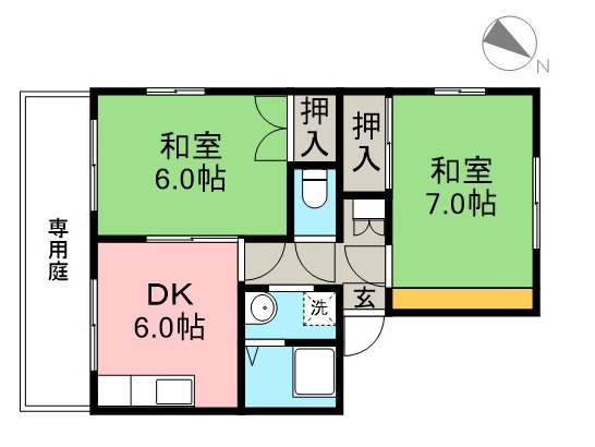 高橋コーポ　南棟 101号室 間取り