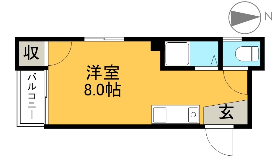 ハイツルネッサ楠 402号室 間取り