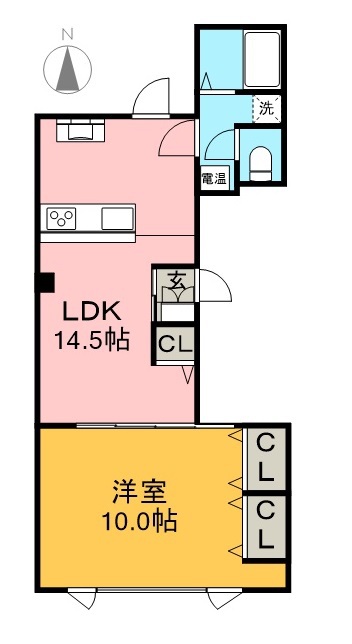 カゲヤマビル 5F号室 間取り