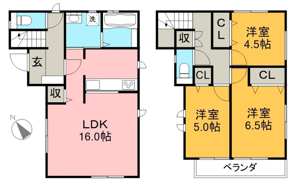 北竹島町２２２－３戸建 間取り図