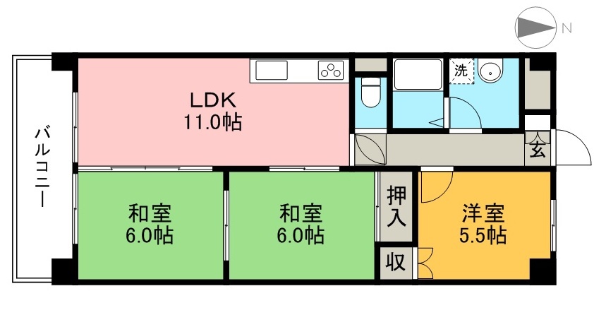 プロスパリティ扇 間取り図