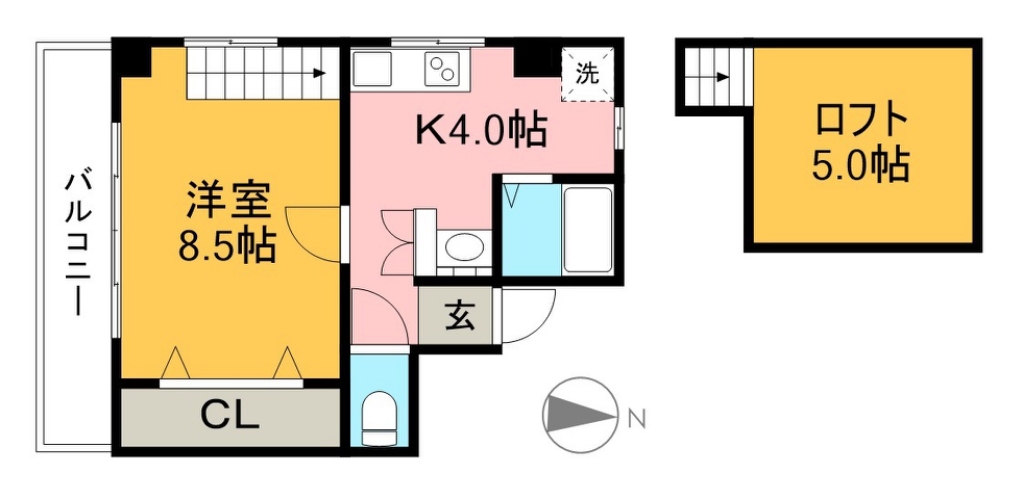 マチレス南宝永 402号室 間取り