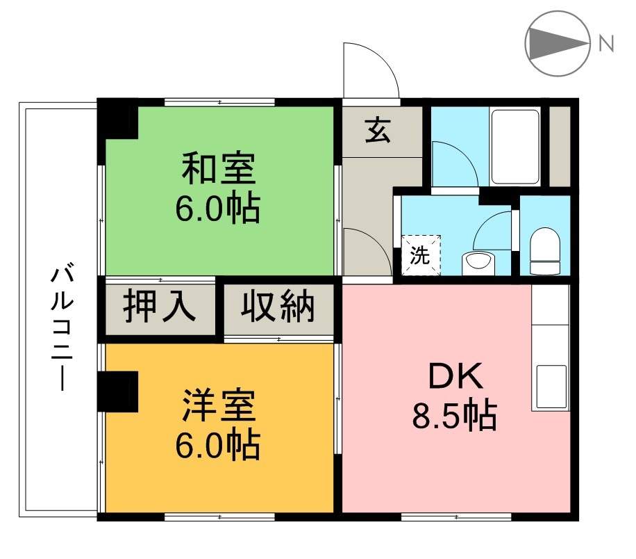 ルミネハイツ　Ｂ棟 間取り図