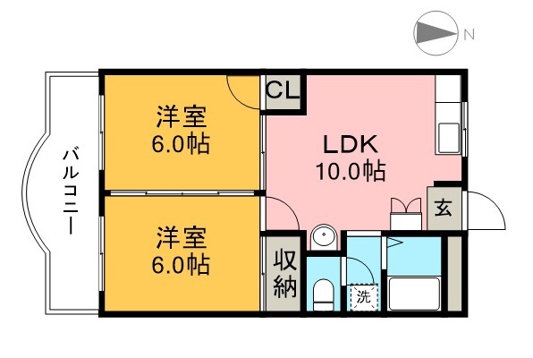 ガーデンハイツ永野Ⅱ 間取り図