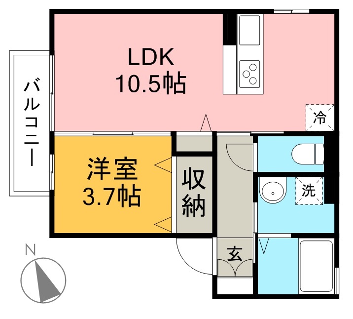 Ｄ－ｒｏｏｍあけぼの 201号室 間取り