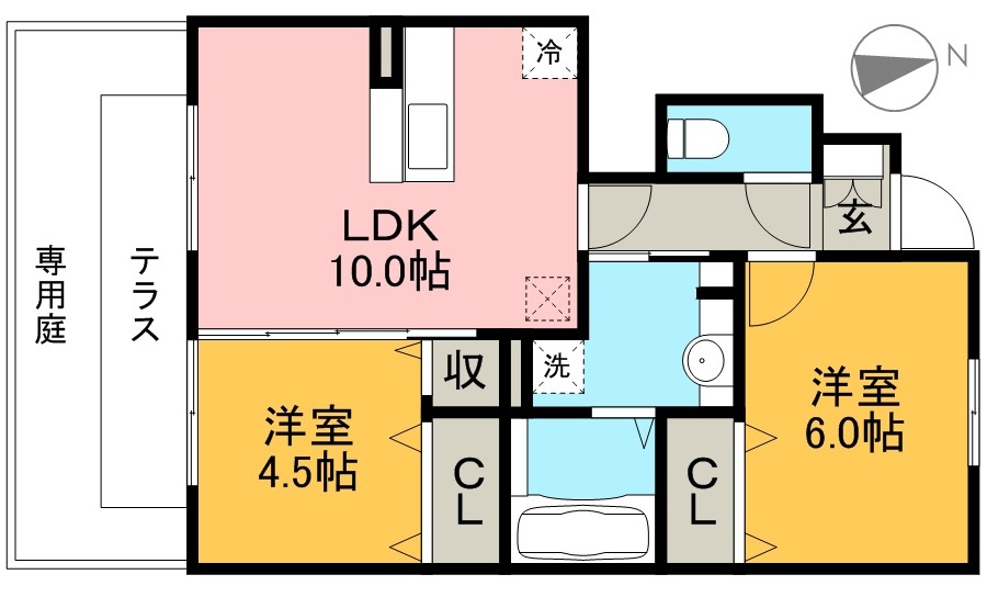 ヴィラ　クレスト 間取り図