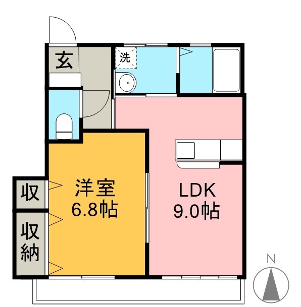 北添マンション 301号室 間取り