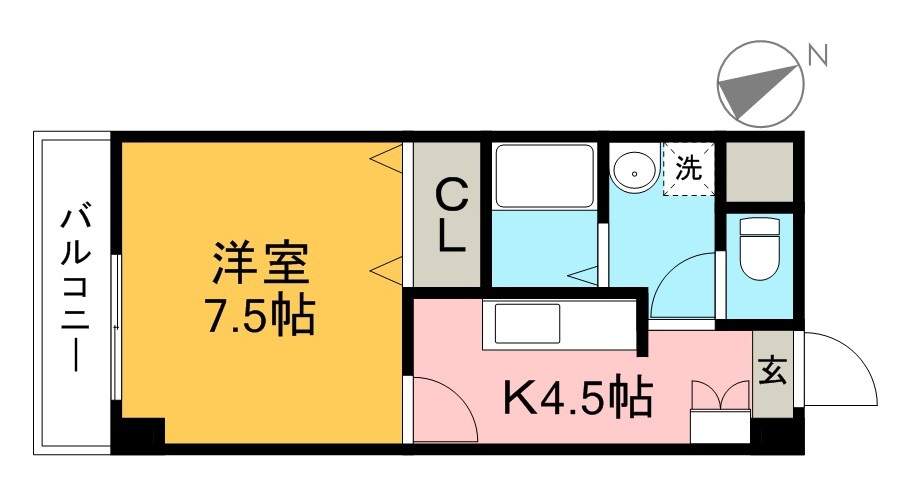 スカイブルー潮江 間取り図