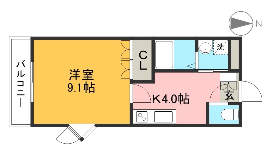 クレディール豊田 201号室 間取り