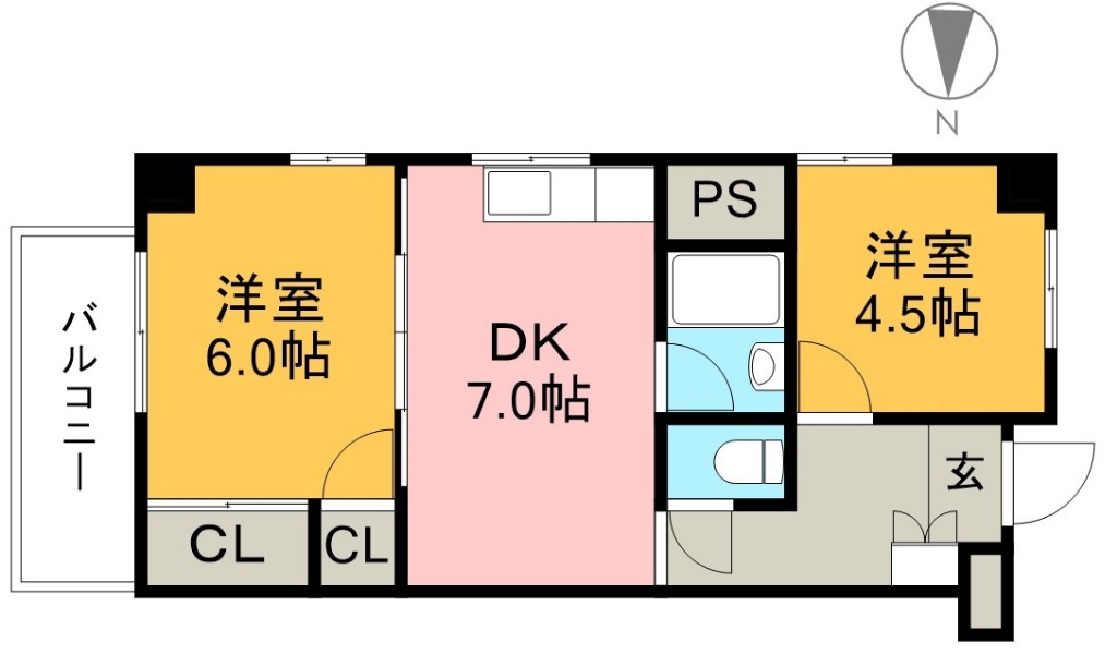 新堀ハイツ３ 302号室 間取り