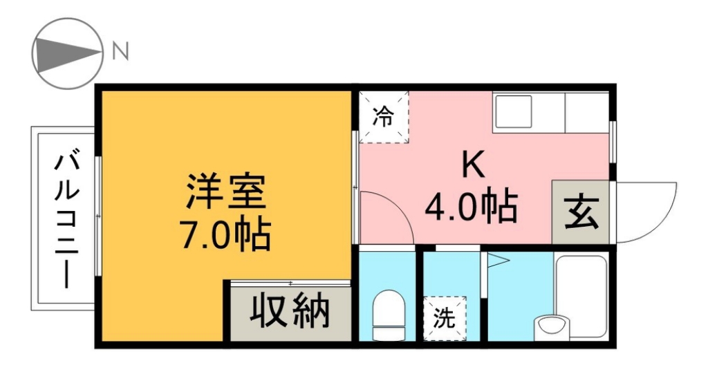 デイライト弥生Ⅰ 202号室 間取り