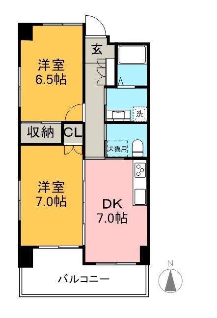 オリーブ新本町 301号室 間取り