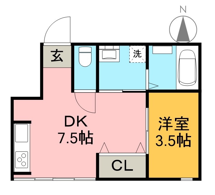 カーサブライト西秦泉寺 間取り図