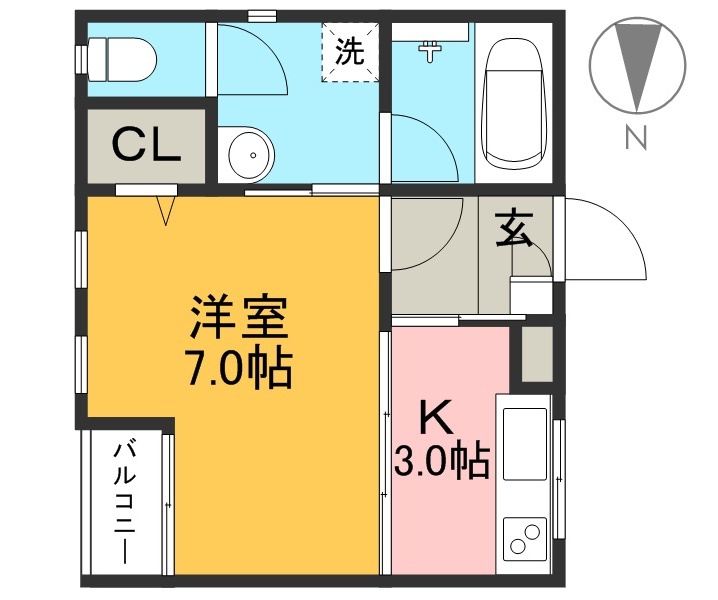 めぞん太陽Ⅴ 205号室 間取り