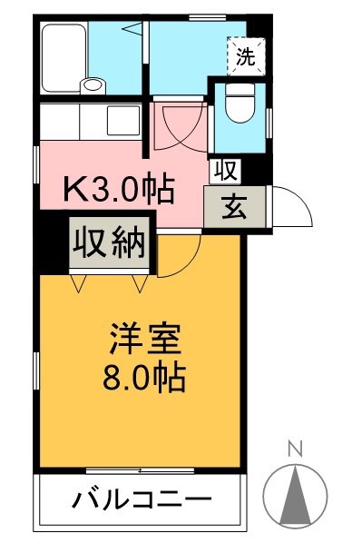 シルクハウス 401号室 間取り