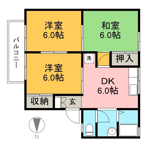 セジュールかもべ 間取り図