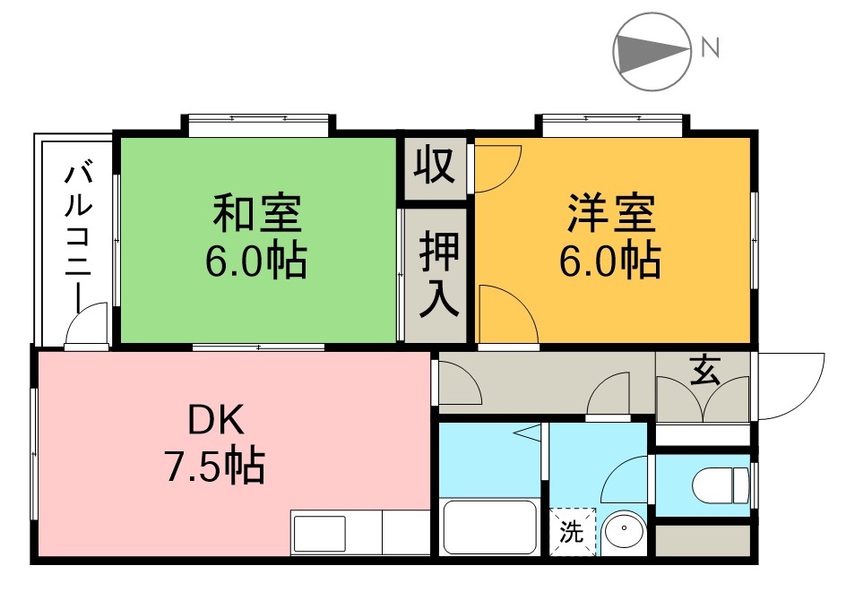 ＡＬＬＯＧＧＩＯ 302号室 間取り