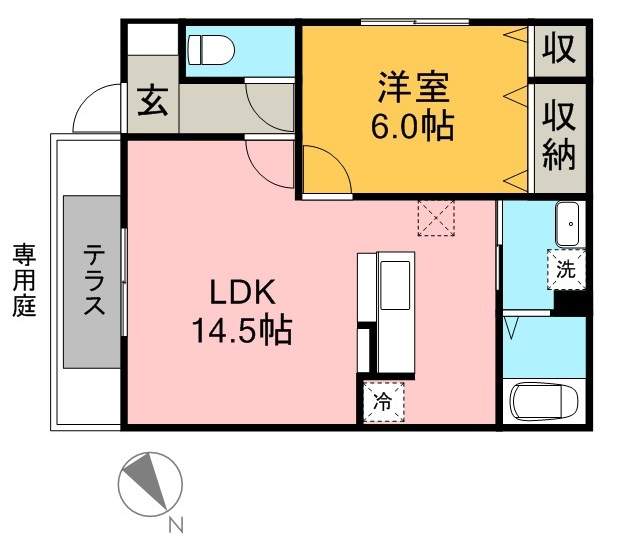 ウィル 101号室 間取り