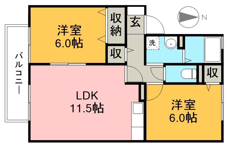 シャンポール　Ⅰ 間取り図