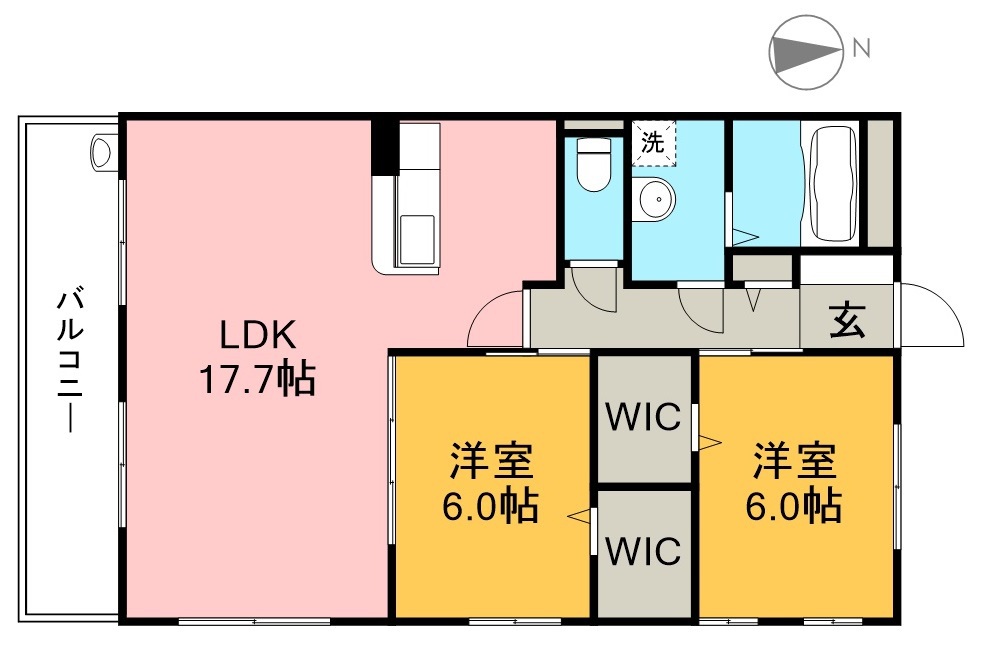 グランドール百石Ⅱ 間取り図