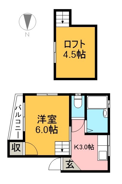 ハイツアラミス 401号室 間取り