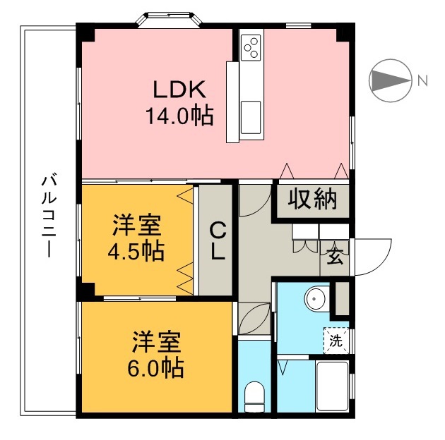 アプリコーゼ 302号室 間取り