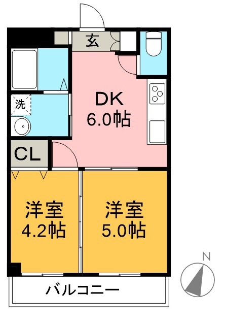 Ｓｈｅｌｌｙ　Ａｐａｒｔｍｅｎｔ 間取り図