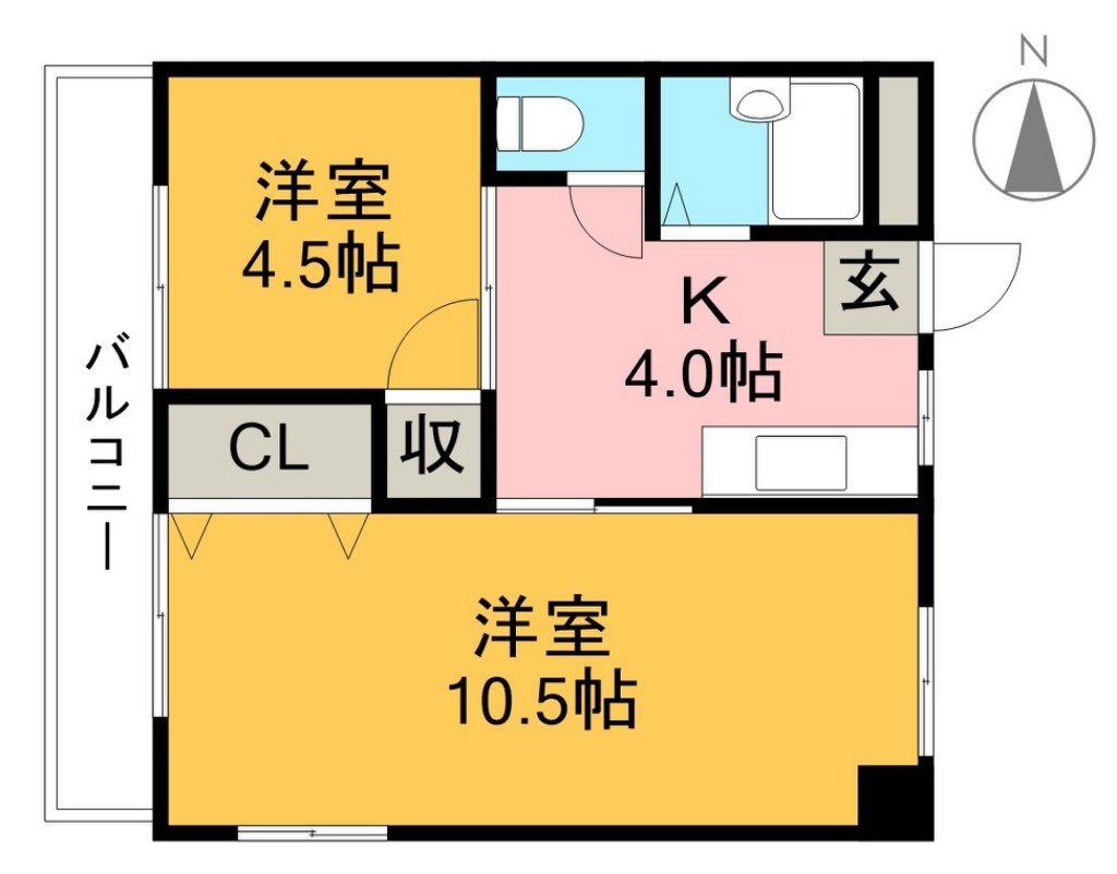 コーポ川江 301号室 間取り