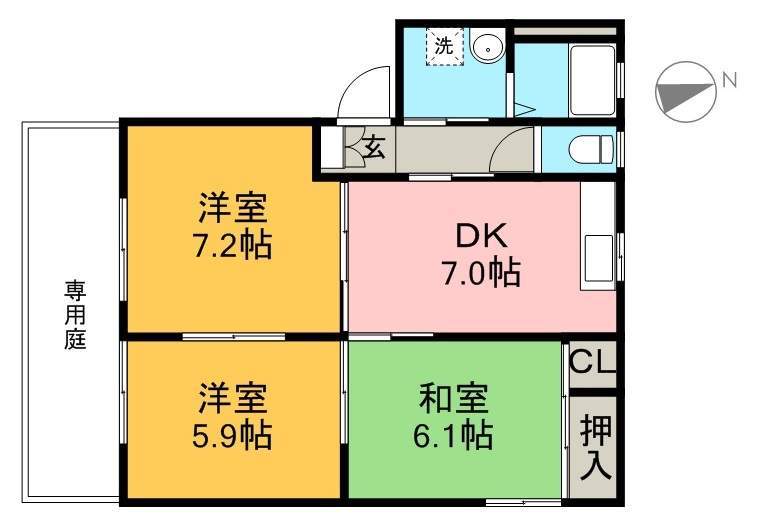 シャーメゾン橋田　Ｂ棟 間取り図