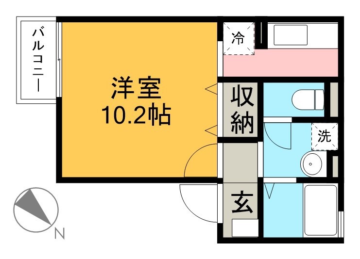 パルティール 105号室 間取り