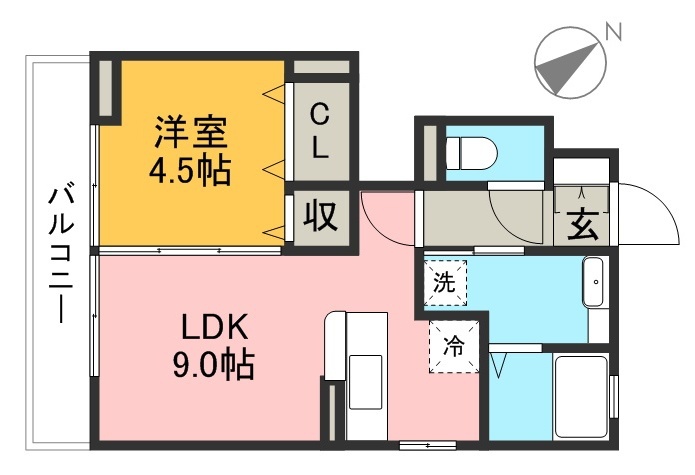 モンブランⅡ 101号室 間取り