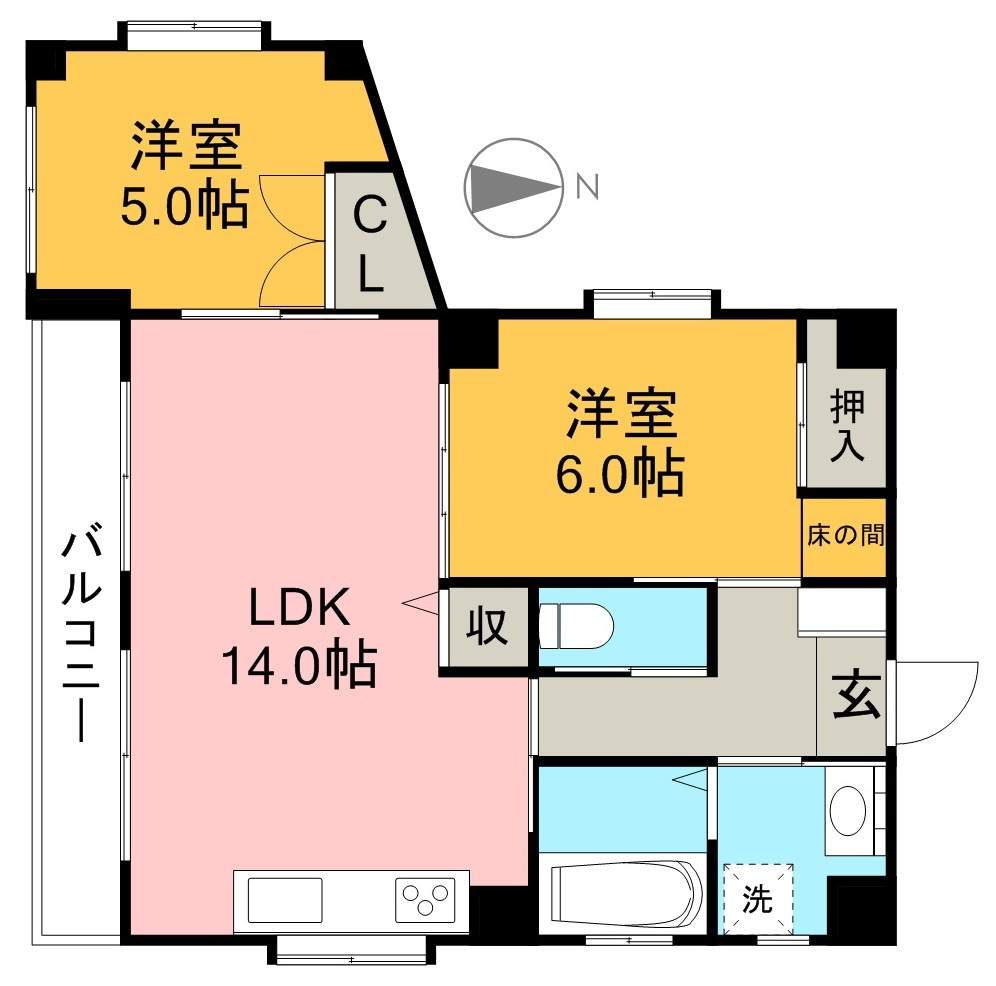 エスポワール大川筋 間取り図