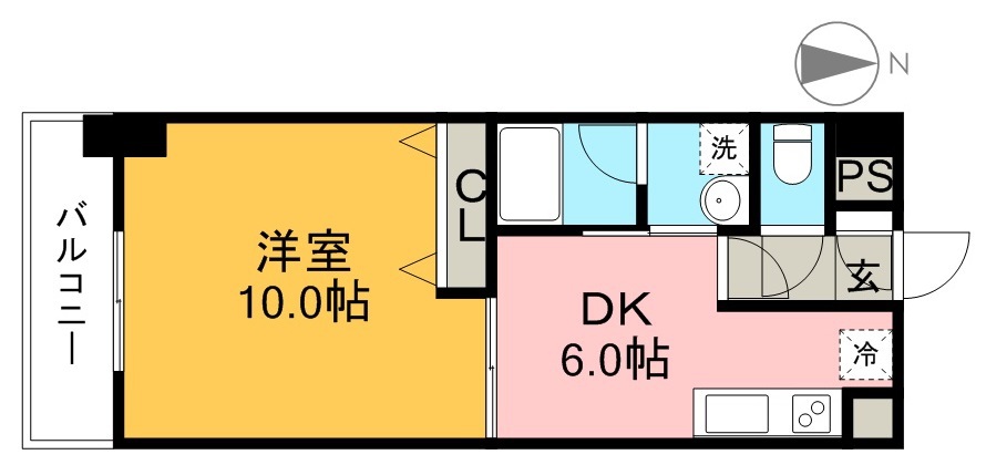 ルガーノ杉井流 303号室 間取り