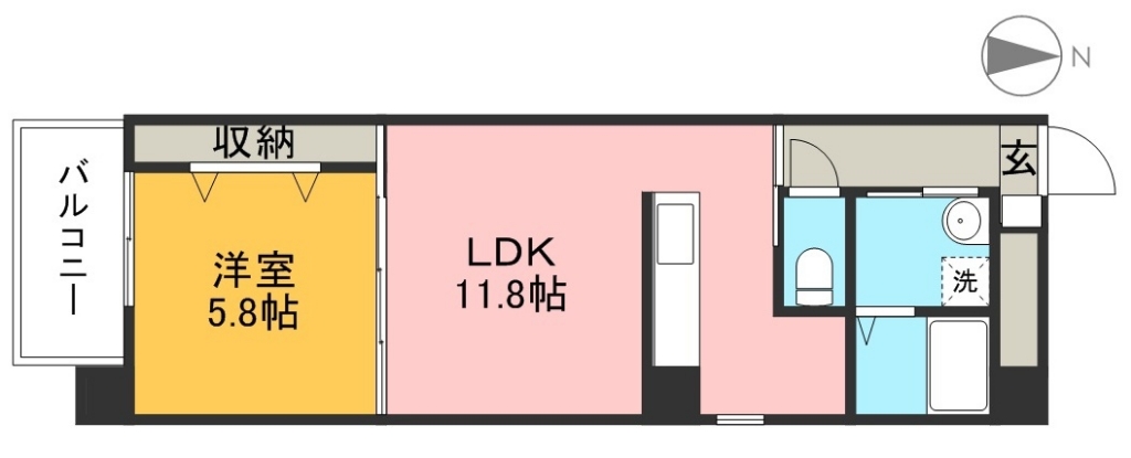 ルガーノⅢ 401号室 間取り