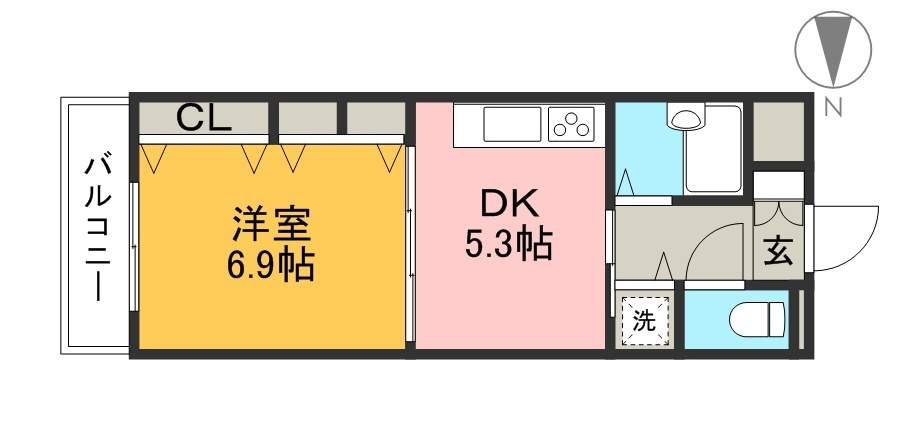 ルピナス大原町 間取り図