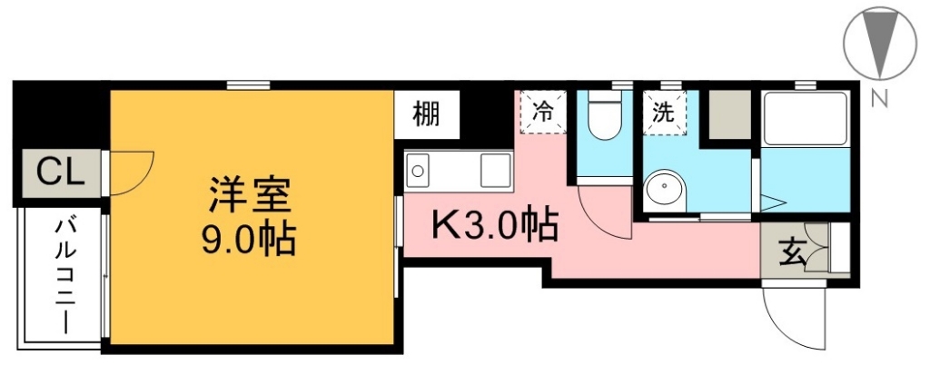 アゼリア南はりま 503号室 間取り