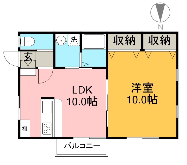 あざみのハイム 201号室 間取り