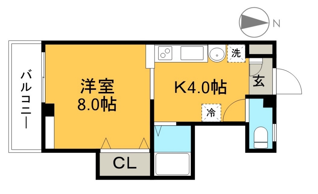 薊野コーポ 間取り図