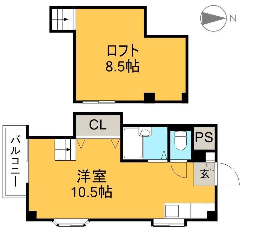 ブルーメンヴォーヌン河合 間取り図