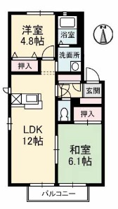 クレセント・トウヨウ　Ｃ棟 202号室 間取り