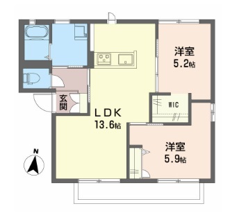 シャーメゾン西久万　Ｂ棟 間取り図