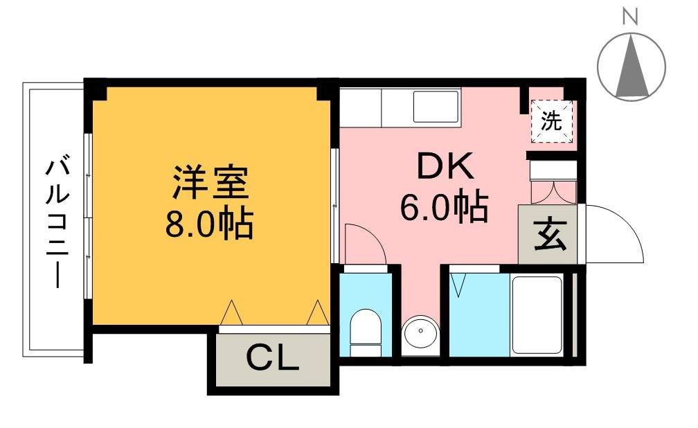 ハイツ南万々 202号室 間取り