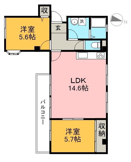 コーポＮＩＮＯＭＩＹＡⅢ 間取り図