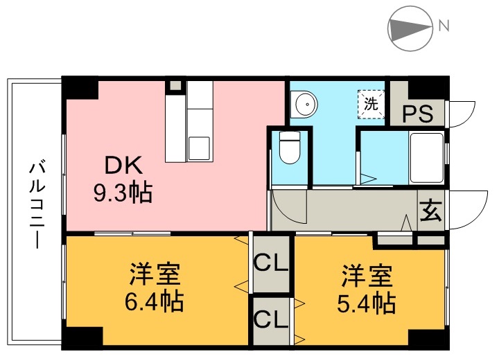 みつばちレジデンス 502号室 間取り