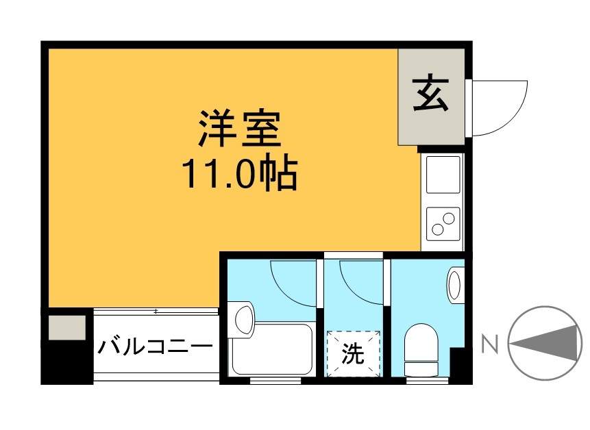 Ｋ．ＢＬＤＧ 3F北号室 間取り