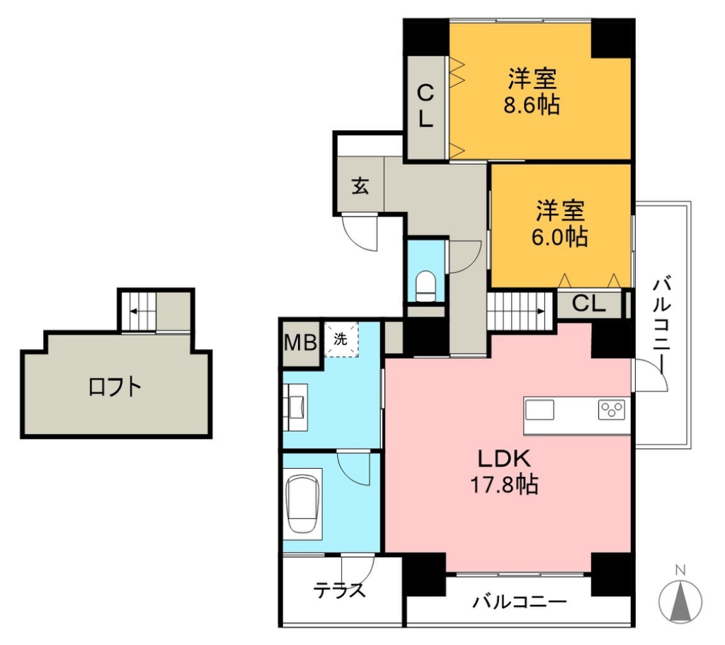 高知駅スクエア 1002号室 間取り