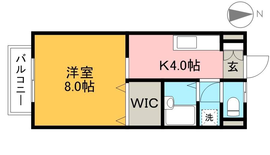 城北ハイツ 103号室 間取り