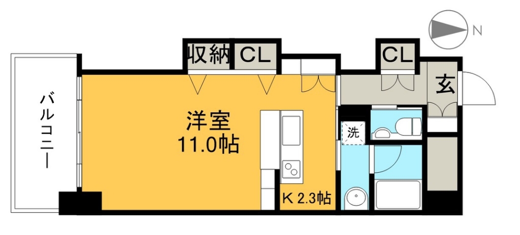 カーサ地球３３番地 202号室 間取り